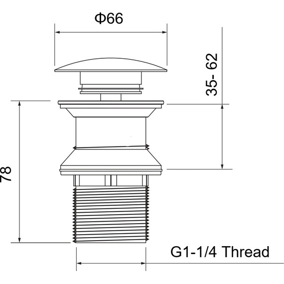 Донный клапан Aquatek AQ6003BG, золото шлифованное - фото 8