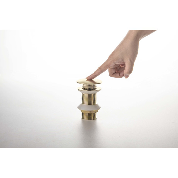 Донный клапан Aquatek AQ6003BG, золото шлифованное - фото 4