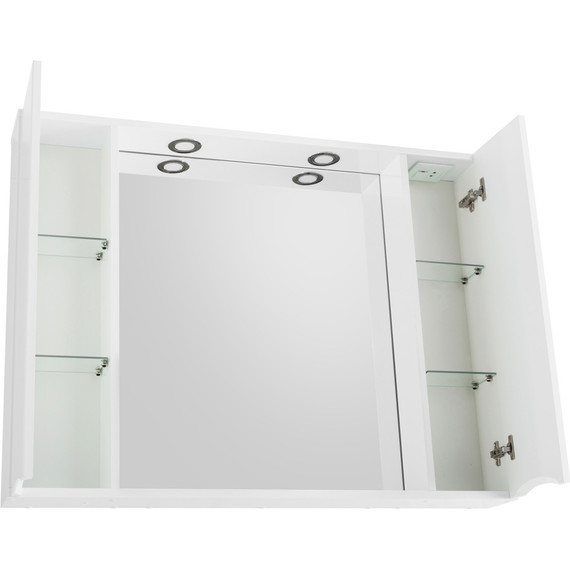 Зеркало-шкаф BelBagno 100 см MARINO-SPC-1000/750-2A-BL-P, Bianco Lucido - фото 4