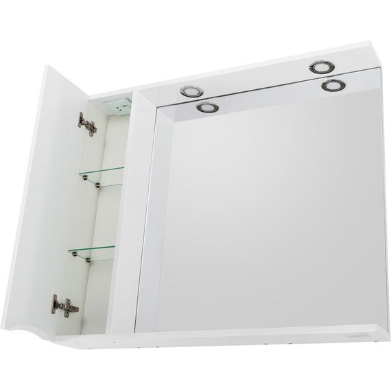 Зеркало-шкаф BelBagno 80 см MARINO-SPC-800/750-1A-BL-P-L, Bianco Lucido - фото, картинка 6 Зеркало-шкаф BelBagno 80 см MARINO-SPC-800/750-1A-BL-P-L, Bianco Lucido - фото 6
