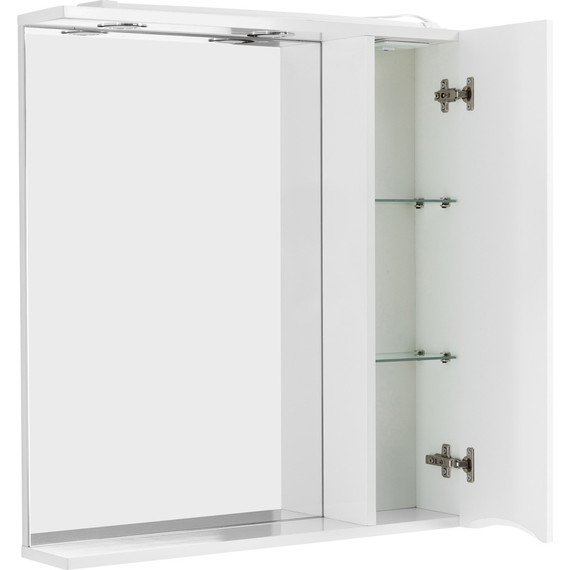 Зеркало-шкаф BelBagno 70 см MARINO-SPC-700/750-1A-BL-P-R, Bianco Lucido - фото, картинка 4 Зеркало-шкаф BelBagno 70 см MARINO-SPC-700/750-1A-BL-P-R, Bianco Lucido - фото 4