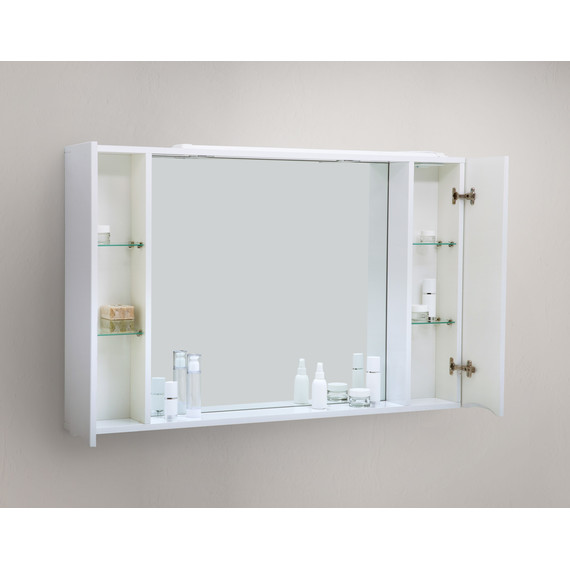 Зеркало-шкаф BelBagno 100 см MARINO-SPC-1000/750-2A-BL-P, Bianco Lucido - фото 8