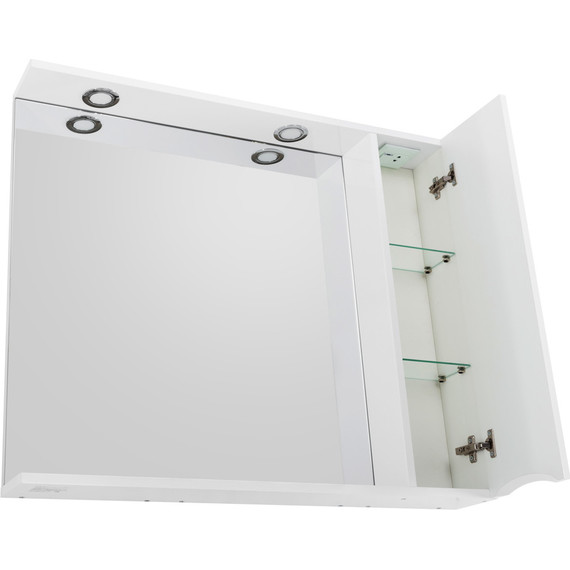 Зеркало-шкаф BelBagno 90 см MARINO-SPC-900/750-1A-BL-P-R, Bianco Lucido - фото 6