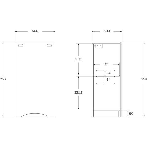 Шкаф подвесной BelBagno FLY-MARINO-750-1A-SC-BL-P-R 40 см, правый, Bianco Lucido - фото, картинка 8 Шкаф подвесной BelBagno FLY-MARINO-750-1A-SC-BL-P-R 40 см, правый, Bianco Lucido - фото 8