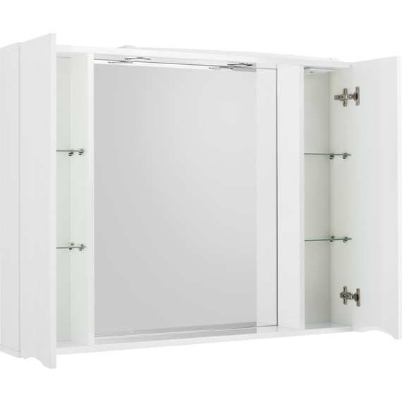 Зеркало-шкаф BelBagno 100 см MARINO-SPC-1000/750-2A-BL-P, Bianco Lucido - фото 3