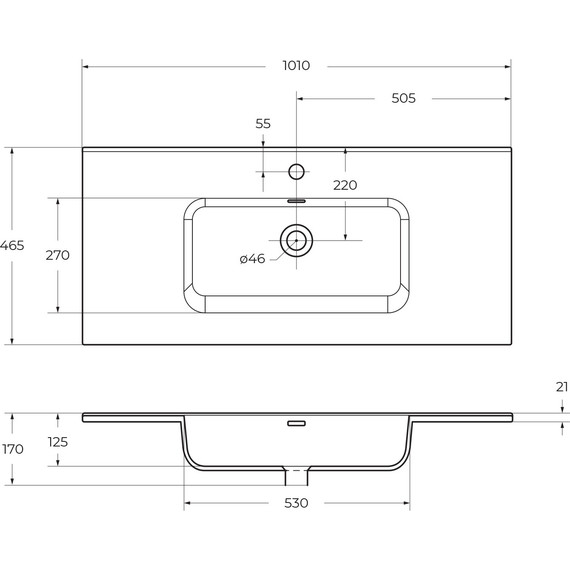Раковина мебельная керамическая BelBagno BB1000ETL - фото, картинка 3 Раковина мебельная керамическая BelBagno BB1000ETL - фото 3