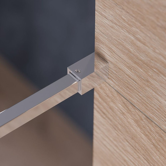 Душевая перегородка Mirsant Walk in 110 см с аксессуарами (стекло 8 мм) хром/матовое - фото 3