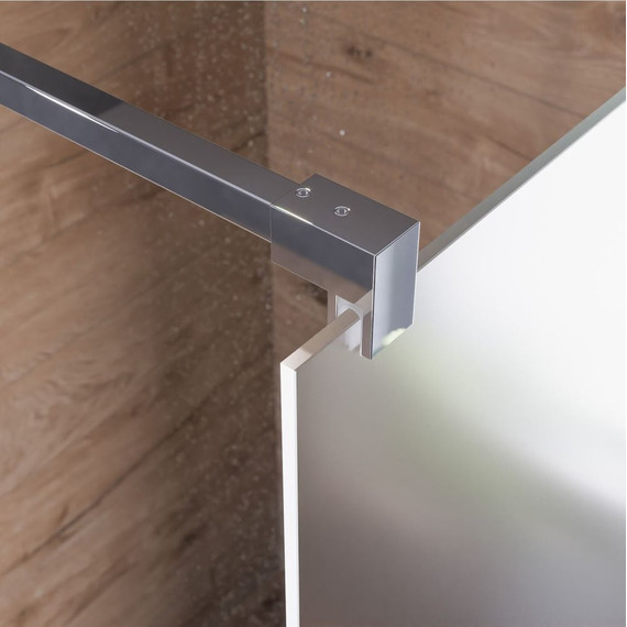 Душевая перегородка Mirsant Walk in 100 см с аксессуарами (стекло 8 мм) хром/матовое - фото 4