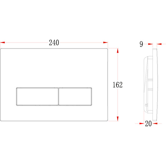 Кнопка смыва Veconi Flush FLV1-W, белый глянцевый - фото 2
