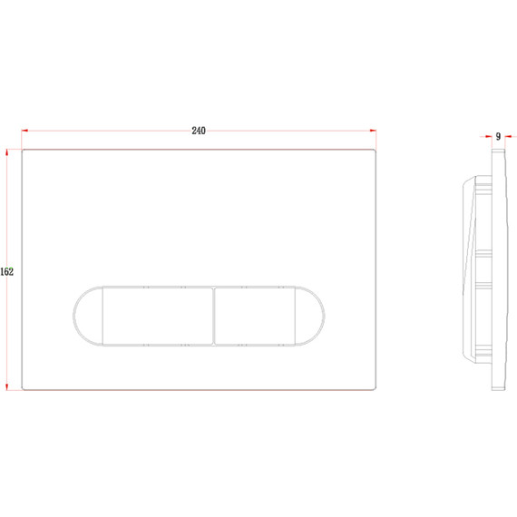 Кнопка смыва Veconi Flush FLV3-G, золото брашинг - фото 2
