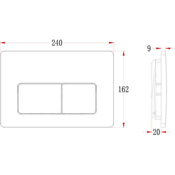 Кнопка смыва Veconi Flush FLV5-B, чёрный матовый - фото 2