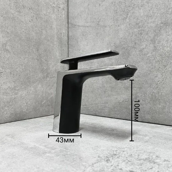 Смеситель для раковины Haiba HB10548-7, черный/хром - фото, картинка 5 Смеситель для раковины Haiba HB10548-7, черный/хром - фото 5