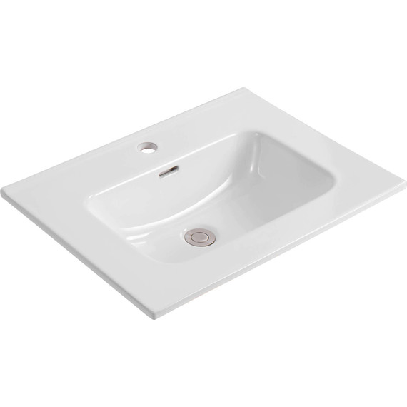 Тумба подвесная с раковиной Aquatek 60 см AQ77060-MW, белый матовый - фото 6