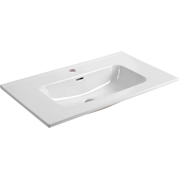 Тумба подвесная с раковиной-столешницей Aquatek 80 см AQ77080-GS, шалфей зеленый - фото 6