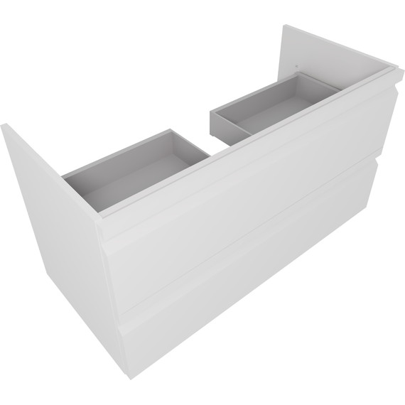 Тумба подвесная с раковиной-столешницей Aquatek 100 см AQ77100-MW, белый матовый - фото 3