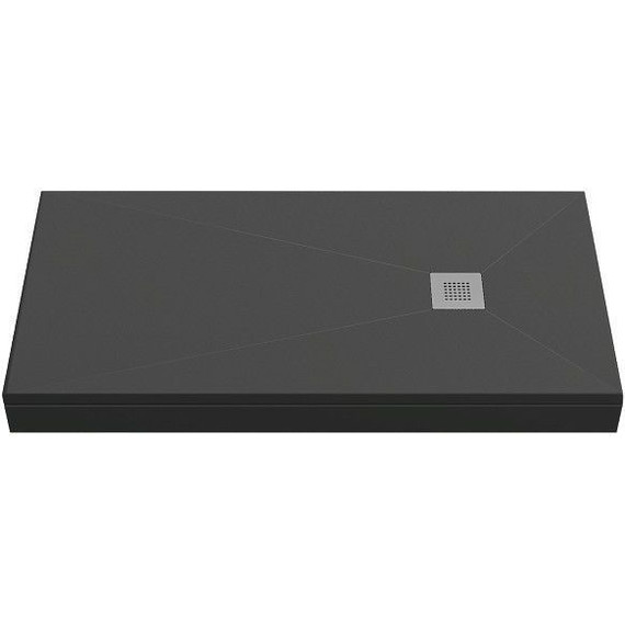 Каменный поддон Bas Essentia 120x90 см, чёрный - фото 5