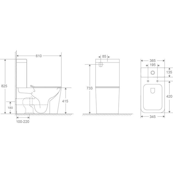 Унитаз-компакт Vincea Q-Line VT2-12T с тонкой крышкой микролифт - фото 5