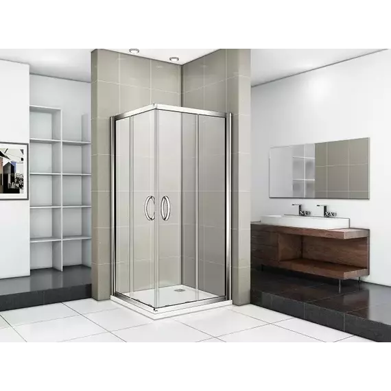 Душевое ограждение Bas Infinity CR-120-90-C-CH 120x90 см, хром/прозрачное - фото 
