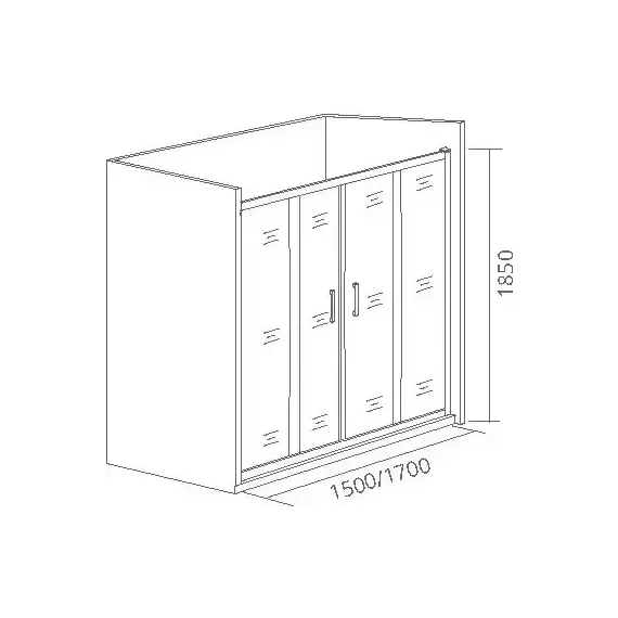 Душевая дверь Bas Latte WTW-TD-150-G-WE 150 см, хром/матовое - фото 3