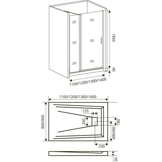 Душевая дверь Bas Fantasy WTW-100-С-CH 100 см, хром/прозрачное - фото 4