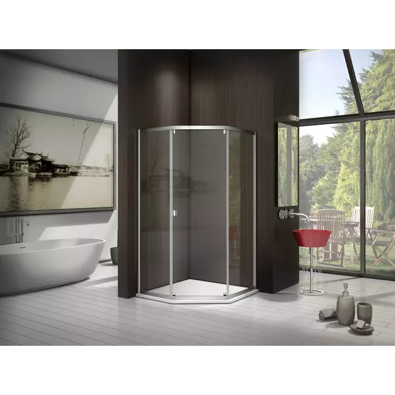 Душевое ограждение Bas Infinity SHW-90-C-CH 90x90 см, хром/прозрачное - фото 