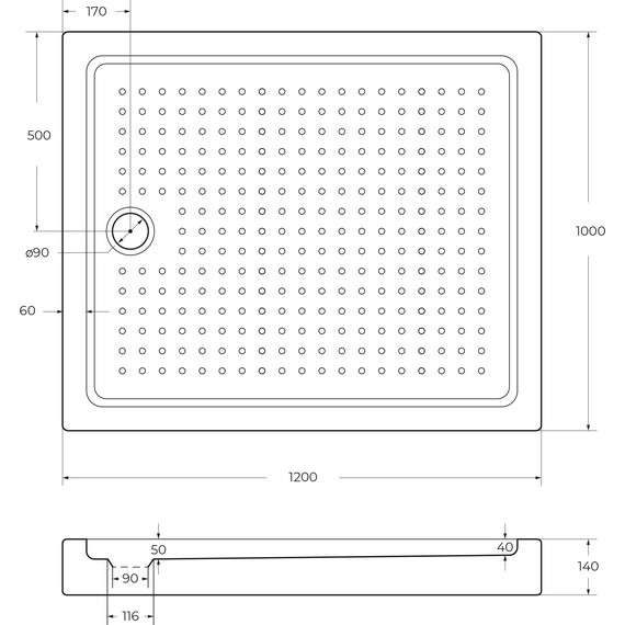 Акриловый поддон Cezares TRAY-A-AH-120/100-15-W 120х100 см - фото, картинка 3 Акриловый поддон Cezares TRAY-A-AH-120/100-15-W 120х100 см - фото 3
