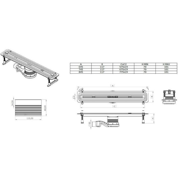 Трап Allen Brau Liberty 70 см 9.50001.SS - фото 9