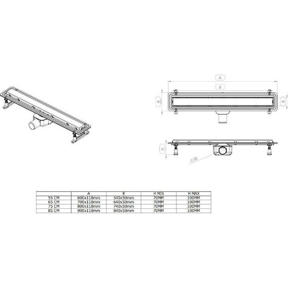 Трап Allen Brau Infinity 85 см 9.50006.SS - фото 8