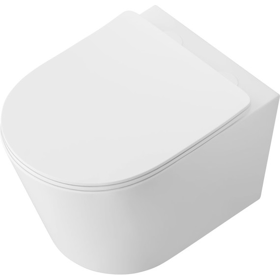 Унитаз подвесной безободковый Aquatek Таурус AQ1580T-00 с тонкой крышкой микролифт (система смыва Торнадо) - фото 5