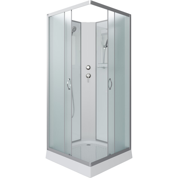 Душевая кабина Niagara 90x90 см NG-1101-14BK, серебро/матовое - фото 2