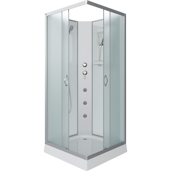 Гидробокс Niagara 90x90 см 11011423BKG, серебро/матовое - фото 2