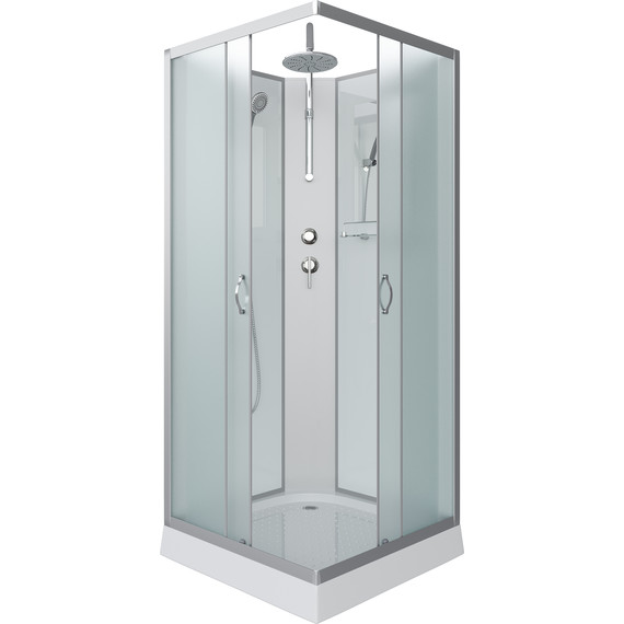 Душевая кабина Niagara 90x90 см NG-1101-14BKT, серебро/матовое - фото, картинка 2 Душевая кабина Niagara 90x90 см NG-1101-14BKT, серебро/матовое - фото 2