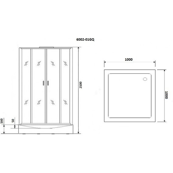 Гидробокс Niagara 100x100 см 60020114GQ, хром/прозрачное - фото 3