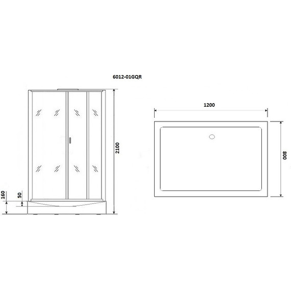 Гидробокс Niagara 120x80 см 60120114GQR, хром/прозрачное - фото 3
