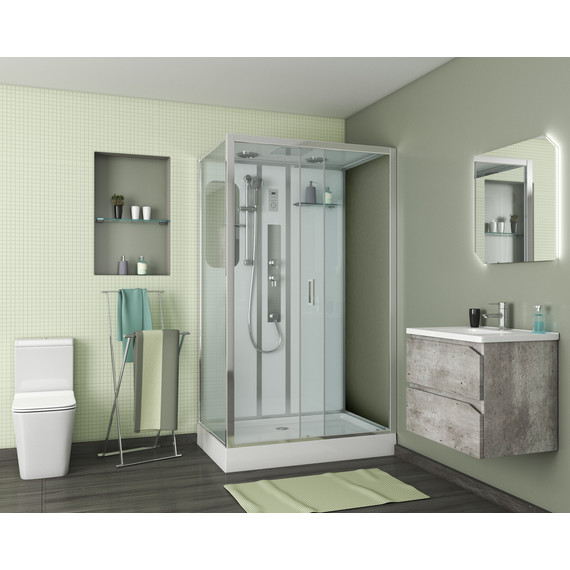 Гидробокс Niagara 120x80 см 60120114GQR, хром/прозрачное - фото 2