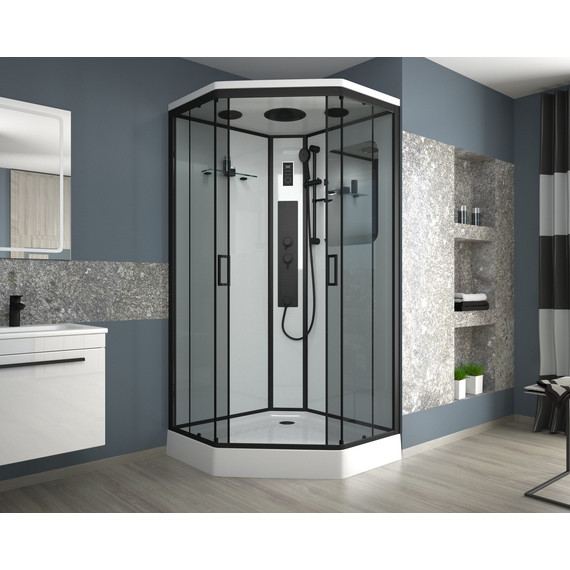 Гидробокс Niagara 90x90 см 69010134GDBLACK, чёрный/тонированное - фото 2