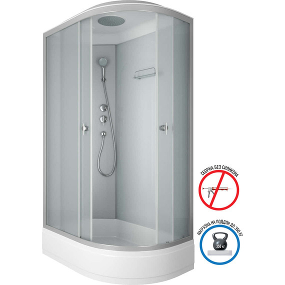 Душевая кабина Niagara 120x80 см E120/80/26L/MT, хром/матовое - фото 