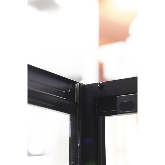 Душевое ограждение Niagara Nova 80x80 см NG-0280-08ВLACK, профиль чёрный, стекло прозрачное - фото 7