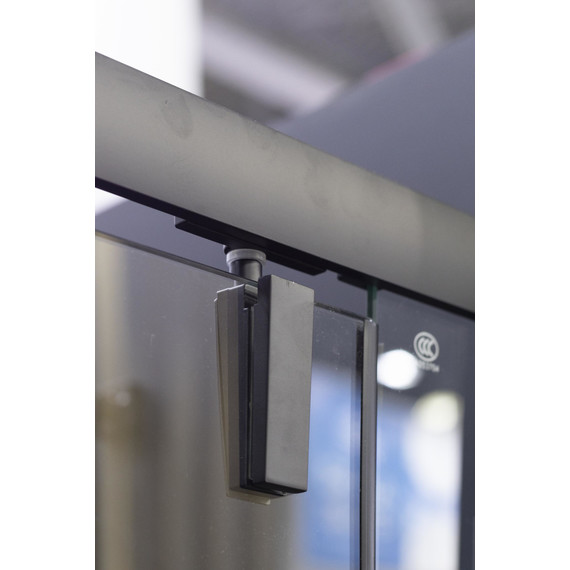 Душевое ограждение Niagara Nova 80x80 см NG-0280-08ВLACK, профиль чёрный, стекло прозрачное - фото 3