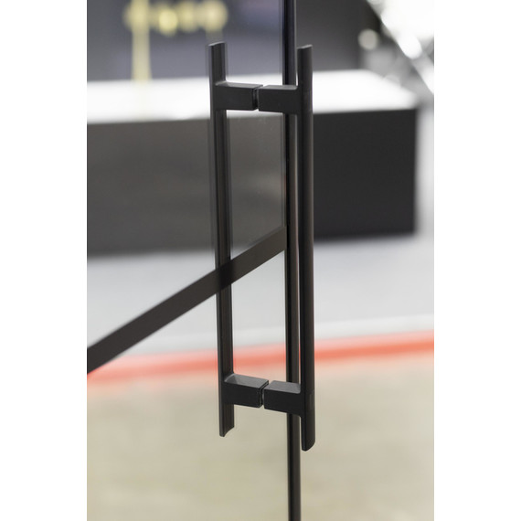 Душевое ограждение Niagara Nova 80x80 см NG-0280-08ВLACK, профиль чёрный, стекло прозрачное - фото 4