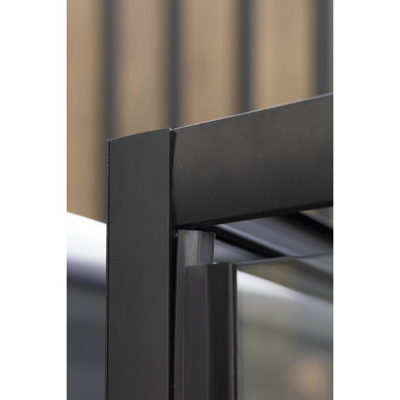 Душевое ограждение Niagara Nova 80x80 см NG-0280-08ВLACK, профиль чёрный, стекло прозрачное - фото 5