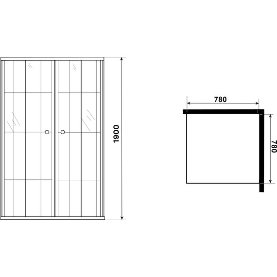 Душевое ограждение Niagara Eco 80x80 см NG-1008-14QKL, чёрный матовый/прозрачное - фото 5