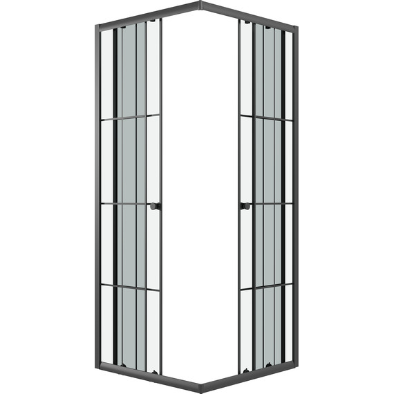 Душевое ограждение Niagara Eco 80x80 см NG-1008-14QKL, чёрный матовый/прозрачное - фото 3