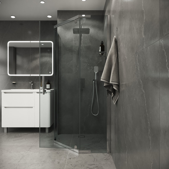 Душевое ограждение Niagara Eco 90x90 см NG-1009-14D, хром глянцевый/прозрачное - фото 4