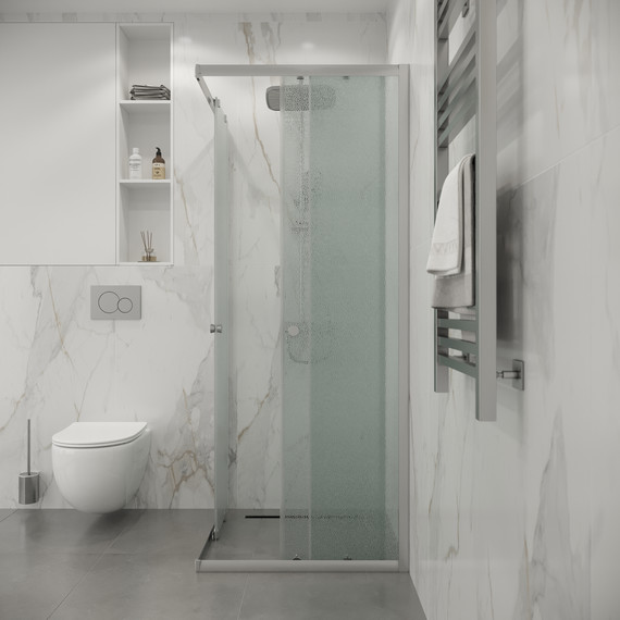 Душевое ограждение Niagara Eco 100x100 см NG-1010-14QMT, хром матовый/матовое - фото 4