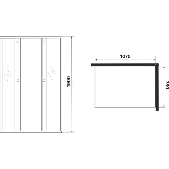 Душевое ограждение Niagara Eco 105x80 см NG-1118-14QMT, хром матовый/матовое - фото 5