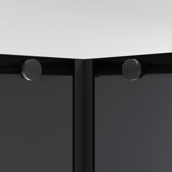 Душевое ограждение Niagara Nova 80x80 см NG-2822-34BLACK, чёрный матовый/тонированное - фото 6