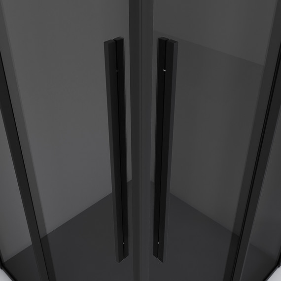 Душевое ограждение Niagara Nova 80x80 см NG-2822-34BLACK, чёрный матовый/тонированное - фото 7