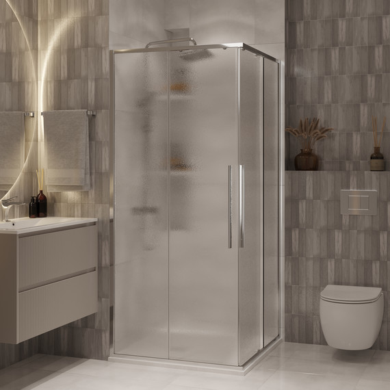 Душевое ограждение Niagara Nova 100x100 см NG-3624-34, хром/шиншилла - фото 3