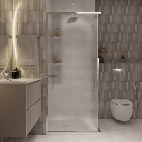 Душевое ограждение Niagara Nova 100x100 см NG-3624-34, хром/шиншилла - фото 4